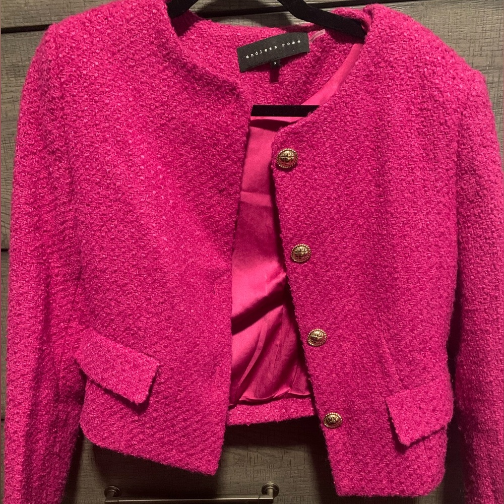 Endless Rose Tweed Pink Jacket